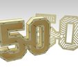 50_modelo-3d_Tapa-Estrella_render-02.jpeg 3D Number 50 Gift Box Design For Laser Cut & CNC Router