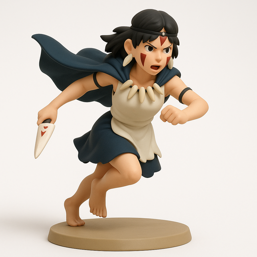 👸 San - Princesa Mononoke - Anime/Fan Art・Arquivo STL para