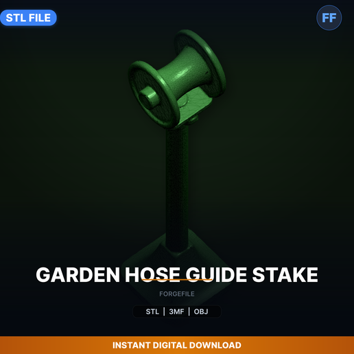 Garden Hose Guide Stake - 3D Printable STL File