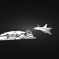 Без-названия-18-render-2.png Archivo STL Puzzle avión de combate・Plan imprimible en 3D para descargar