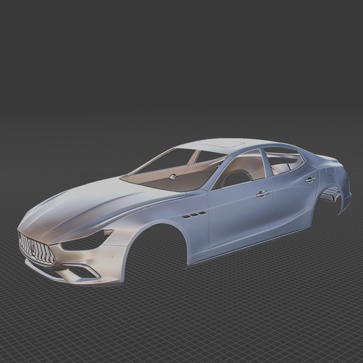 Maserati Ghibli Hybrid 2021 Body Ready for 3D Printing