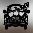 31.jpg Line art christmas car, wall art christmas car, 2d art christmas car, noel, Navidad