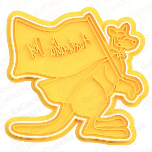 Australia Day #2 cookie cutter - 3D model önizlemesi