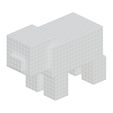 pixel-art-pig-3d-print-voxel-stl-iso-white.jpg Pixelated Pig - Cochon - STL File - Pixel Art 3D Model - 3D Printing - Support-Free - Magnetic Assembly - Creature - Minecraft