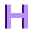 H.stl Letters and Numbers RETRO | Logo