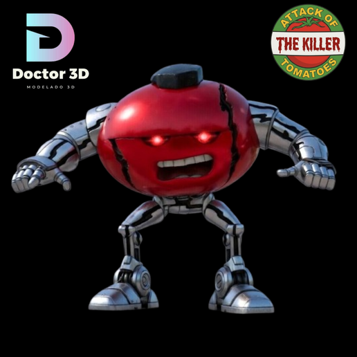 🐉 Attack of the Killer Tomatoes -tomate exterminador-figura+base