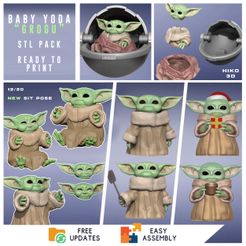 portada_cults.jpg STL file Baby Yoda "GROGU" The Child - The Mandalorian - 3D Print - 3D FanArt・3D printing idea to download