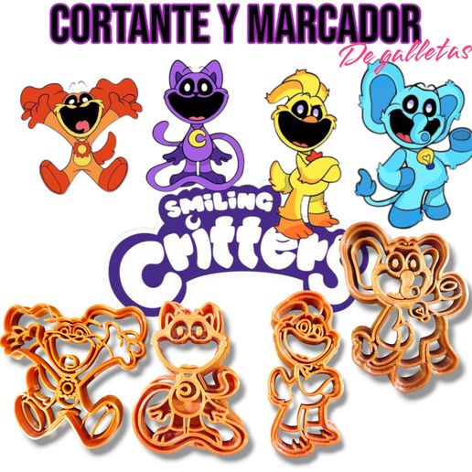 Smiling critter cutters 3D model