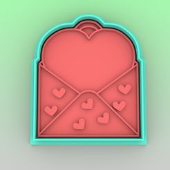 22.jpg Valentine's letter cookie cutter- Valentine's letter cookie cutter