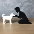 IMG-20240325-WA0074.jpg Boy and his dog for 3D printer or laser cut