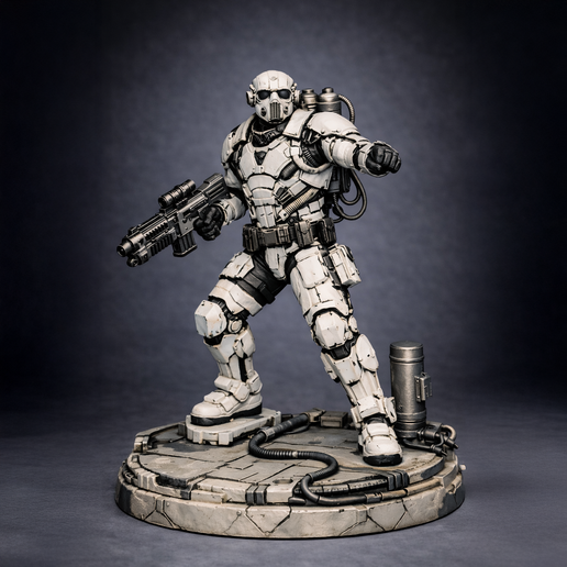 NYX Cyborg Enforcer - Sci-Fi 3D Printable Figure | Printable STL Miniature