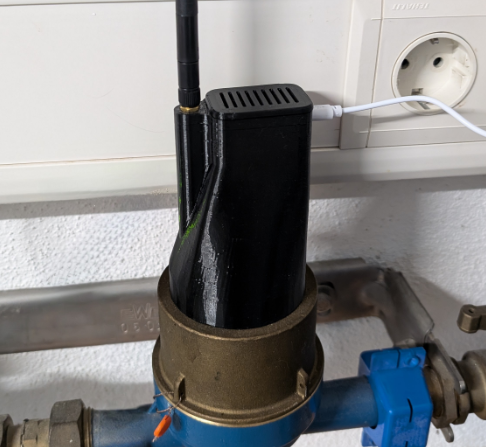 Housing for "AI on the edge" for water meter Ø 63mm ESP32 Cam