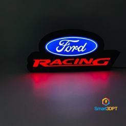 ZED ene | Fichier STL Logo de course Ford・Objet imprimable en 3D à télécharger, Smart3DPT