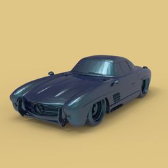 untitled.183.jpg Fichier STL Mercedes-Benz W198 (300SL)・Modèle à télécharger et à imprimer en 3D, DenArt