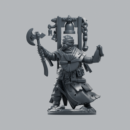 Inquisiteur aux cloches - figurine dark fantasy