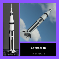 SATURN 1B BY KMOBRAIN Download free STL file SATURN 1B 1:200 SCALE (Multi Parts) • 3D printer model, Kmobrain