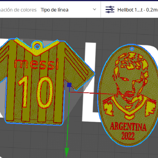MESSI KEYRINGS 3D model