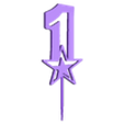 1 estrella.stl Star topper numbers 0 to 9