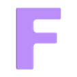 FACE F 0.3.stl 3d print - LETTERS - "f" and "F" - 250mm