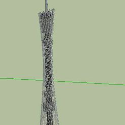 Snap38.jpg Fichier STL gratuit La tour de Guangzhou la plus haute de Chine・Modèle pour impression 3D à télécharger