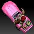 57.jpg Gizmo in a pink Corvette