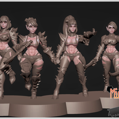 6.1.png STL file Space elf wytches anime figurines・3D print model to download
