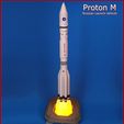 Proton M USAT [ae ULL Col Proton M Launch Vehicle - with Rocket Exhaust & Launch Pad