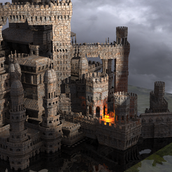 fort-ocean-1.1662.png OBJ file Ocean port City temple 1 Kitbash・3D printable model to download