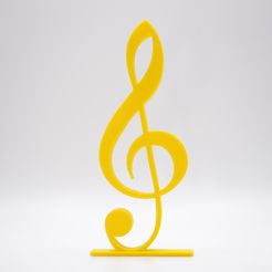 DSC02247.jpg STL file Music Symbol Notation Treble Clef Toy Gift 3D・3D printing template to download