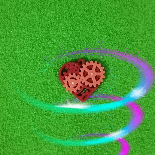 HEART KEYCHAIN MOVEMENT 3D model