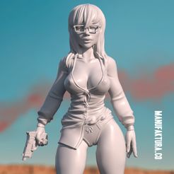 ps04-03.jpg STL file Pop Series 04 - Sexy Miss Heisenberg, AKA Wilma White, Chemistry Teacher & Drug Kingpin・3D print design to download