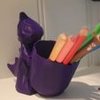 IMG_8751.JPG Free STL file Dragon penholder・3D print design to download