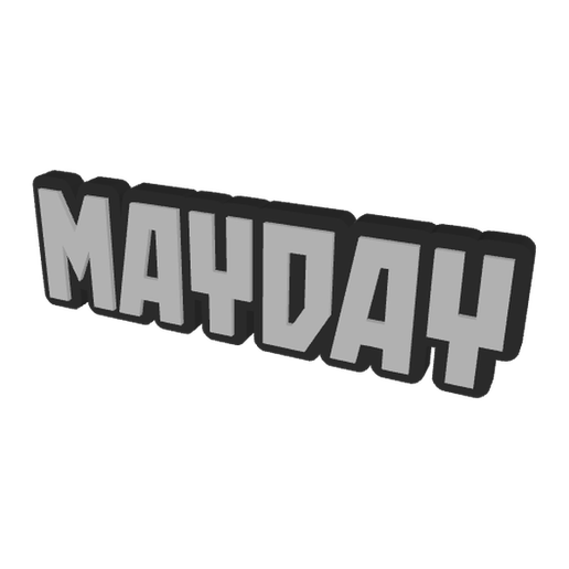 3D MULTICOLOR LOGO/SIGN - MAYDAY (2026)