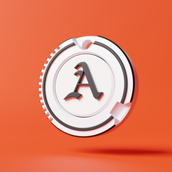A-keychain-image-2.png Archivo STL Llavero magnético de la palabra "A・Modelo para descargar y imprimir en 3D