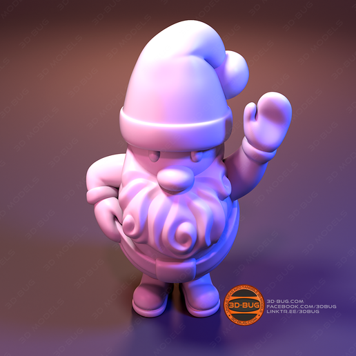 🎅 Stylized Santa・ STL File for 3D printing・Cults