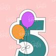 Five-with-balloons.jpg Number 5 with Balloons Cookie Cutter