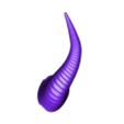 horn_002b_left.stl Demon Horns V2 Amazing Texture