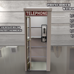 Booth-01.png Telephone Booth 3d printable in various scales