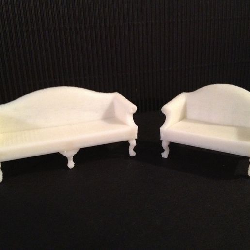 Miniature Queen Anne Sofa 3D model