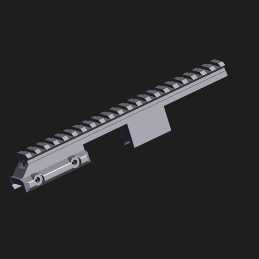 Mosin Nagant Picatinny Rail Extension — Airsoft & Real Steel Scope Mount Adapter, Full Length Optic Rail, FDM No Supports