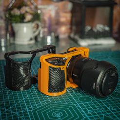 PB242716.jpg Archivo STL Sony A6400 Cage v2 (6100, 6300)・Modelo imprimible en 3D para descargar