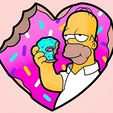 Homero-Simpson-V-Corazon-Rosquilla-IA.jpg Sweet Passion Simpson: Doughnut Heart with Homer in High Relief