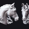 1-2.jpg Horse and Unicorn Head