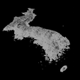 5.png Topographic Map of Korea – 3D Terrain