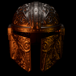 manda.png STL file Mandalorian Helmet ( With split parts)・3D print design to download, MysteryFactoryShop