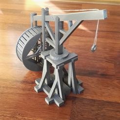 e3608f30d6174946f0265df12ecc40f6_display_large.jpg Free STL file Medieval crane with motion functions (no supports needed)・3D printable object to download