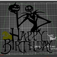 1.png Jack Skellington HAppy Birthday Topper/ Birthday centerpiece / Party Decor / NBC decor/ Oogie boogie/ zero / gift/ Halloween /christmas topper