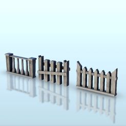 21.jpg STL-Datei Set of fences (2) - Pirate Jungle Island Beach Piracy Caribbean Medieval terrain・Vorlage für 3D-Druck zum herunterladen
