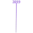 2019_party_pick_long_3DprintNY.stl 2019 New Years Party Picks and Swizzle Sticks
