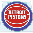 Detroit-Pistons.png Detroit Pistons Wall Plaques - 22cm and 29cm - Sized for Ender 3 and CR-10 - Hidden Keyhole for Wall Mount